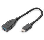 Digitus Adaptador / convertidor USB-C - USB-A, OTG, 0,15 m