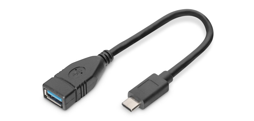 Digitus Adaptador / convertidor USB-C - USB-A, OTG, 0,15 m