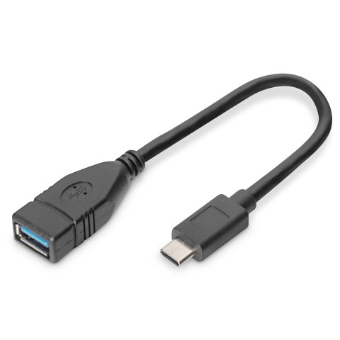 Digitus Adaptador / convertidor USB-C - USB-A, OTG, 0,15 m