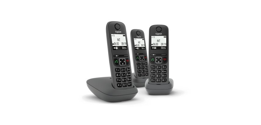 Gigaset AS490 Trio Telefono analogico/DECT Identificatore di chiamata Nero