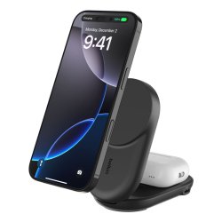 Belkin Qi2 Fitness tracker, Casques, Smartphone, Smartwatch Noir USB Recharge sans fil Charge rapide Intérieure