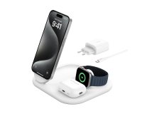 Belkin BoostCharge Casques, Smartphone, Smartwatch Blanc USB Recharge sans fil Charge rapide Intérieure