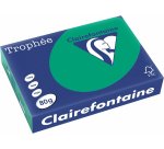 Papier couleur clairefontaine trophée multifonction a4 80g/m2 couleurs intenses vert sapin paquet 500 feuilles