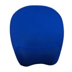 Tapis souris q-connect repose-poignet ergonomique    mousse grand confort facilement nettoyable coloris bleu