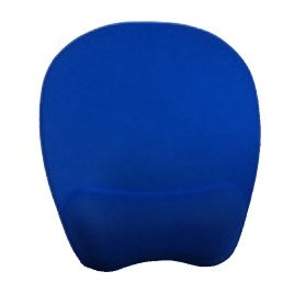 Tapis souris q-connect repose-poignet ergonomique    mousse grand confort facilement nettoyable coloris bleu