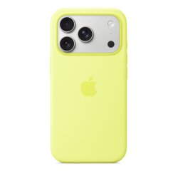 Apple iPhone 17 Pro Silicone Case with MagSafe – Neon Yellow
