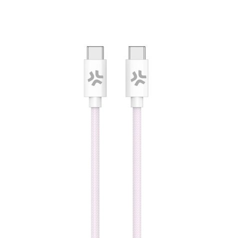 Celly USBCUSBCCOTTPK cable USB 1,5 m USB C Rosa, Blanco