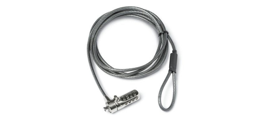 DICOTA D30885 câble antivol Noir, Acier inoxydable 2 m