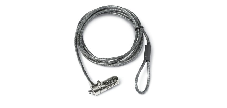 DICOTA D30885 câble antivol Noir, Acier inoxydable 2 m