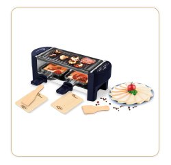 LITTLE BALANCE Raclette Multifonction Raclette 2 personnes bleue