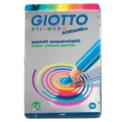 Giotto Scatola Metallo 36 Pastelli Stilnovo Acquarellabili