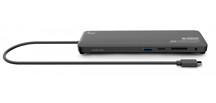 Urban Factory TCD45UF base para portátil y replicador de puertos Alámbrico USB 3.2 Gen 1 (3.1 Gen 1) Type-C Negro
