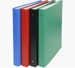 Classeur rembordé PVC 4 anneaux 30mm - A4 maxi 24x32cm - Couleurs assorties