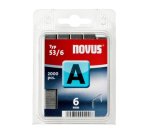 Agrafes pour cloueur 53/6 novus boite de 1800 unites