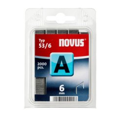 Agrafes pour cloueur 53/6 novus boite de 1800 unites