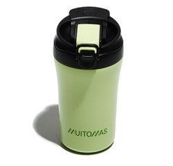 Muitomas WBOTTLETH350GN tazza da viaggio 350 ml Nero, Verde Acciaio inox