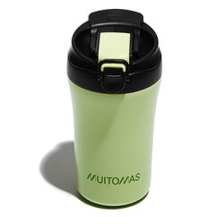 Muitomas WBOTTLETH350GN tazza da viaggio 350 ml Nero, Verde Acciaio inox