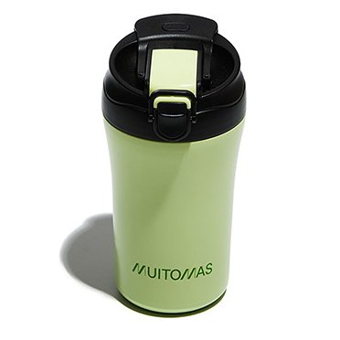 Muitomas WBOTTLETH350GN tazza da viaggio 350 ml Nero, Verde Acciaio inox