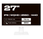 JAPANNEXT JN-IPS270WQHD75F-C65W-HSP-W écran plat de PC 68,6 cm (27") 2560 x 1440 pixels Quad HD LED Blanc