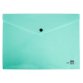Pochette enveloppe liderpapel polypropylene 180 microns a4  97x210mm 50f fermeture bouton vert pomme opaque