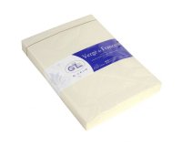 25 enveloppes C6 (114x162mm) Vergé de France doublées gommées - Ivoire
