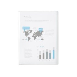 Protege-documents liderpapel polypropylene couverture      flexible 40 pochettes fixes   a3 coloris transparent