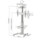 Reflecta 23210 Supporti a parete per TV 177,8 cm (70") Pavimento Alluminio, Nero