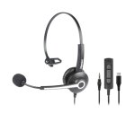 Hamlet HHEADM-CJM headphones/headset Wired Head-band Office/Call center USB Type-C Black