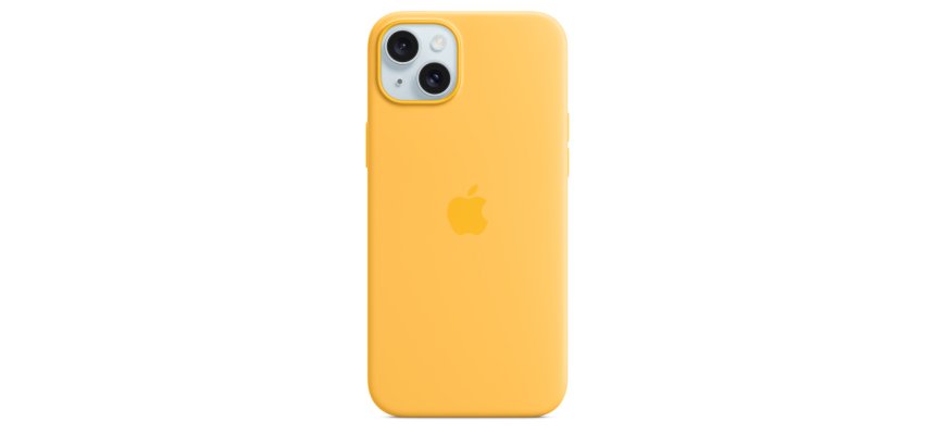 Apple Coque en silicone avec MagSafe pour iPhone 15 Plus - Rayon de soleil