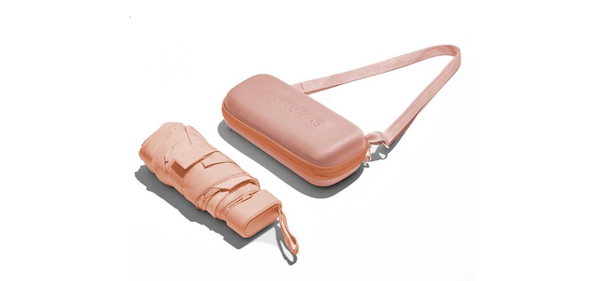 Muitomas UMBRCASEPF paraguas Durazno Metal Poliéster Compacto