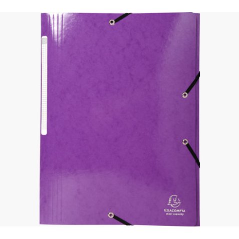 Chemise 3 rabats à élastiques Iderama en carte pelliculée 5/10, 425g. Coloris Violet