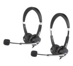 Hamlet HHEADM-UJS cuffia e auricolare Cablato A Padiglione Ufficio USB tipo A Nero