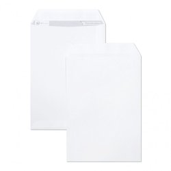 Boite de 250 pochettes auto-adhésives vélin blanc 90g format C4 229x324mm