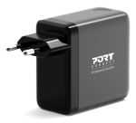 Port Designs 902140PEU chargeur d'appareils mobiles Universel Noir Secteur Charge rapide Intérieure