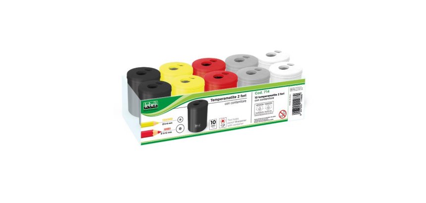 Lebez 714L temperino Temperamatite manuale Colori assortiti