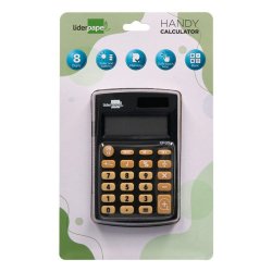 Calculatrice de poche xf05 8 chiffres solaire et piles     98x62x8 mm coloris noir