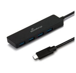 MediaRange MRCS508 hub & USB concentrator 3.2 Gen 1 (3.1 Gen 1) Type-C 5000 Mbit/s Black