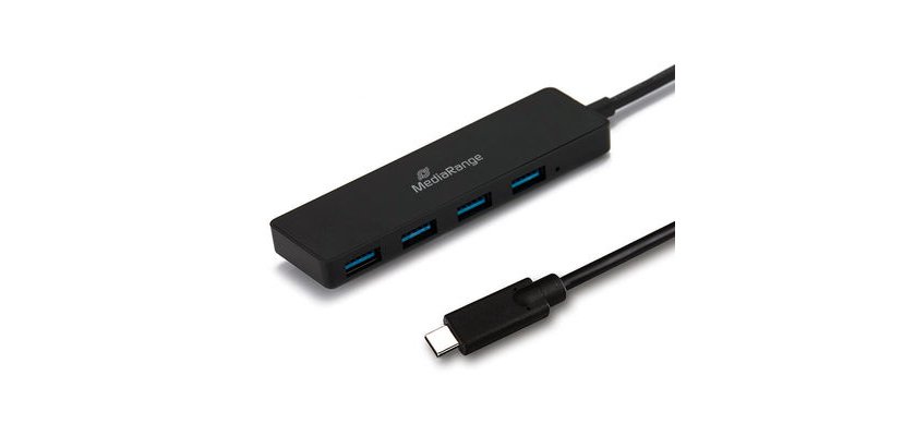 MediaRange MRCS508 Hub & USB 3.2 Gen 1 (3.1 Gen 1) Typ-C 5000 Mbit/s Schwarz