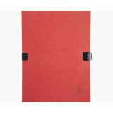 Chemise extensible NCLIP en papier toilé. Sangle à clip. Dos rainuré 13cm. Coloris rouge