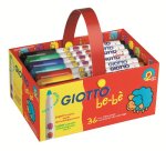 Feutre coloriage giotto be-bè lavable testé dermatologiquement pointe bloquée ultra résistante schoolpack 36 unités