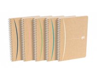 Cahier Oxford touareg integrale 148 x 210 mm 180 pages recycle ligne 7 mm assorti