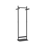Porte-manteaux maulsalsa vertical metal 8 crochets     hauteur 1,72m base pied       52x40cm coloris noir