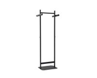 Porte-manteaux maulsalsa vertical metal 8 crochets     hauteur 1,72m base pied       52x40cm coloris noir