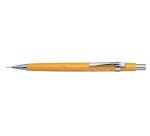 Porte-mine pentel p200 0.9mm embout et agrafe métalliques canon fixe longueur 4 mm gomme rechargeable corps jaune
