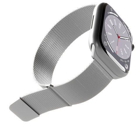 SBS Bracelet pour montre PURO band Apple Watch Argent-boîtier 42-44-45-49mm