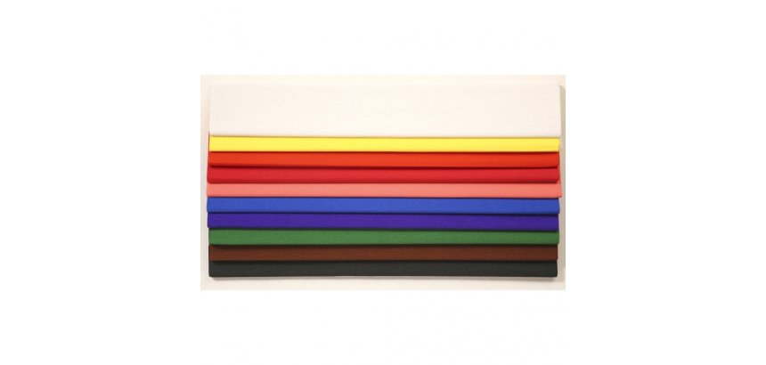 PAPIER CRÉPON, Paquet de 10 feuilles pliées 60% au format 2,50x0,50m