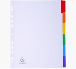 Intercalaires carte blanche 160g - 6 positions - A4+ - Blanc