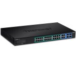 Trendnet TPE-5028WS commutateur réseau Géré Gigabit Ethernet (10/100/1000) Connexion Ethernet, supportant l'alimentation via ce port (PoE) 1U Noir