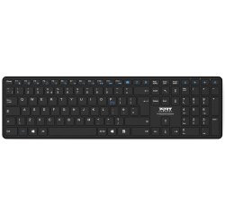 Port Designs 900903-R-DE clavier Maison Bluetooth QWERTZ Allemand Noir