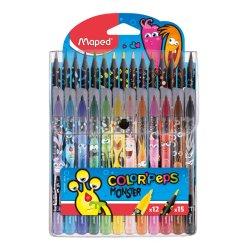Maped FELT PENS MONSTER X12 + PENCILS MONSTER X15 POUCH